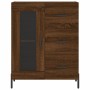 Aparador de madera de ingeniería marrón roble 69,5x34x90 cm