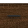 Aparador alto madera contrachapada marrón roble 69,5x34x180 cm