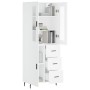 Hohes Sideboard Sperrholz weiß 69,5x34x180 cm von vidaXL, Sideboards - Ref: Foro24-3198481, Preis: 187,94 €, Rabatt: %