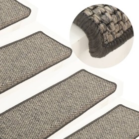 Selbstklebende Treppenmatte, 15 Stück, grau und beige, 65x21x4cm. von vidaXL, Treppenmatten - Ref: Foro24-326884, Preis: 105,...