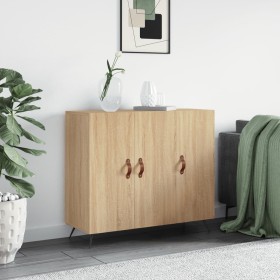 Aparador de madera de ingeniería roble Sonoma 90x34x80 cm Aparador de madera de ingeniería roble Sonoma 90x34x80 cm