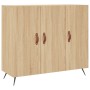 Aparador de madera de ingeniería roble Sonoma 90x34x80 cm