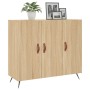 Aparador de madera de ingeniería roble Sonoma 90x34x80 cm