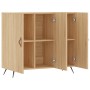 Aparador de madera de ingeniería roble Sonoma 90x34x80 cm