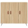 Aparador de madera de ingeniería roble Sonoma 90x34x80 cm