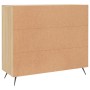 Aparador de madera de ingeniería roble Sonoma 90x34x80 cm