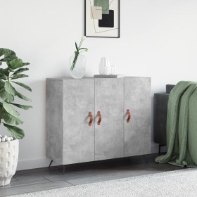 Aparador de madera de ingeniería gris hormigón 90x34x80 cm Aparador de madera de ingeniería gris hormigón 90x34x80 cm