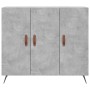 Aparador de madera de ingeniería gris hormigón 90x34x80 cm
