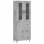 Hohes Sideboard aus betongrauem Sperrholz, 69,5 x 34 x 180 cm von vidaXL, Sideboards - Ref: Foro24-3198485, Preis: 169,22 €, ...