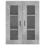 Aparador alto madera contrachapada gris hormigón 69,5x34x180 cm de vidaXL, Aparadores - Ref: Foro24-3198485, Precio: 169,22 €...