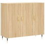 Aparador de madera de ingeniería roble Sonoma 90x34x80 cm