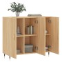 Aparador de madera de ingeniería roble Sonoma 90x34x80 cm