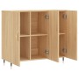 Aparador de madera de ingeniería roble Sonoma 90x34x80 cm