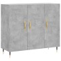 Aparador de madera de ingeniería gris hormigón 90x34x80 cm