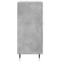 Aparador de madera de ingeniería gris hormigón 90x34x80 cm