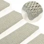 Selbstklebende Sisal-Stufenmatte 15 Stück grau 65x21x4 cm von vidaXL, Treppenmatten - Ref: Foro24-326887, Preis: 101,14 €, Ra...
