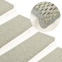 Selbstklebende Sisal-Stufenmatte 15 Stück grau 65x21x4 cm von vidaXL, Treppenmatten - Ref: Foro24-326887, Preis: 103,20 €, Ra...