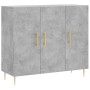 Aparador de madera de ingeniería gris hormigón 90x34x80 cm