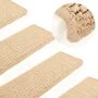 Self-adhesive sisal stair tread mat, set of 15 in beige, 65x21x4 cm by vidaXL, Stair mats - Ref: Foro24-326892, Price: 105,66...