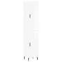 Aparador alto madera contrachapada blanco brillo 34,5x34x180 cm de vidaXL, Aparadores - Ref: Foro24-3198803, Precio: 115,80 €...