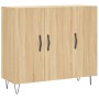 Aparador de madera de ingeniería roble Sonoma 90x34x80 cm
