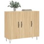 Aparador de madera de ingeniería roble Sonoma 90x34x80 cm