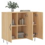 Aparador de madera de ingeniería roble Sonoma 90x34x80 cm