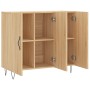 Aparador de madera de ingeniería roble Sonoma 90x34x80 cm