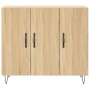 Aparador de madera de ingeniería roble Sonoma 90x34x80 cm