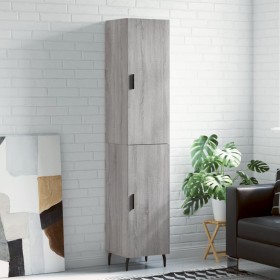 Hoher Schrank aus grauem Sonoma-Sperrholz 34,5x34x180 cm. von vidaXL, Sideboards - Ref: Foro24-3198807, Preis: 110,16 €, Raba...