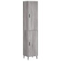 Aparador alto madera contrachapada gris Sonoma 34,5x34x180 cm by vidaXL, Sideboards - Ref: Foro24-3198807, Price: 110,16 €, D...