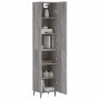 Aparador alto madera contrachapada gris Sonoma 34,5x34x180 cm by vidaXL, Sideboards - Ref: Foro24-3198807, Price: 110,16 €, D...