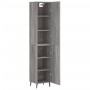 Aparador alto madera contrachapada gris Sonoma 34,5x34x180 cm by vidaXL, Sideboards - Ref: Foro24-3198807, Price: 110,16 €, D...