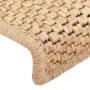 Selbstklebende Sisal-Leitermatte 15 Stück beige 65x21x4 cm von vidaXL, Treppenmatten - Ref: Foro24-326892, Preis: 112,78 €, R...