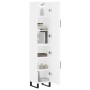 Hohes weißes Sperrholz-Sideboard 34,5 x 34 x 180 cm von vidaXL, Sideboards - Ref: Foro24-3198809, Preis: 130,01 €, Rabatt: %