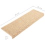 Selbstklebende Sisal-Leitermatte 15 Stück beige 65x21x4 cm von vidaXL, Treppenmatten - Ref: Foro24-326892, Preis: 112,78 €, R...