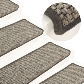 Self-adhesive stair mat 15 units gray beige 65x21x4cm by vidaXL, Stair mats - Ref: Foro24-326906, Price: 109,21 €, Discount: %