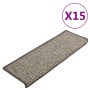 Selbstklebende Stufenmatte 15 Einheiten graubeige 65x21x4cm von vidaXL, Treppenmatten - Ref: Foro24-326906, Preis: 109,21 €, ...
