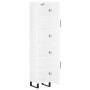 Aparador alto madera contrachapada blanco brillo 34,5x34x180 cm de vidaXL, Aparadores - Ref: Foro24-3198811, Precio: 138,35 €...