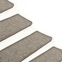 Alfombrilla autoadhesiva de escalera 15uds gris beige 65x21x4cm de vidaXL, Alfombrillas para escalones - Ref: Foro24-326906, ...