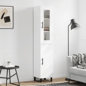 Aparador alto madera contrachapada blanco 34,5x34x180 cm de vidaXL, Aparadores - Ref: Foro24-3199193, Precio: 127,29 €, Descu...