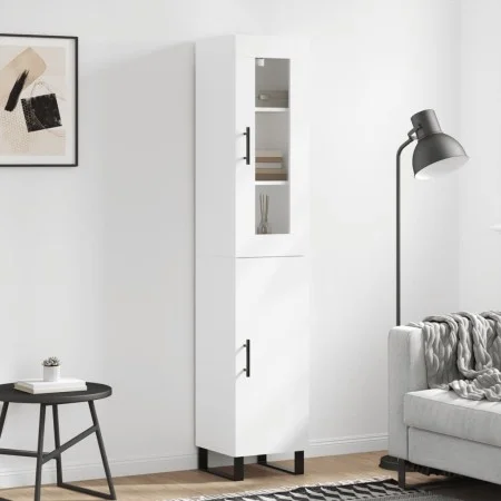 Aparador alto madera contrachapada blanco 34,5x34x180 cm de vidaXL, Aparadores - Ref: Foro24-3199193, Precio: 127,29 €, Descu...
