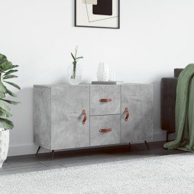 Aparador de madera de ingeniería gris hormigón 100x36x60 cm Aparador de madera de ingeniería gris hormigón 100x36x60 cm