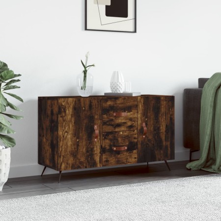 Aparador madera de ingeniería roble ahumado 100x36x60 cm