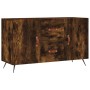 Aparador madera de ingeniería roble ahumado 100x36x60 cm