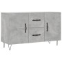 Aparador de madera de ingeniería gris hormigón 100x36x60 cm