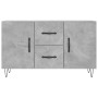 Aparador de madera de ingeniería gris hormigón 100x36x60 cm