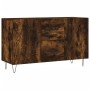 Aparador madera de ingeniería roble ahumado 100x36x60 cm