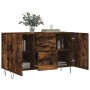 Aparador madera de ingeniería roble ahumado 100x36x60 cm
