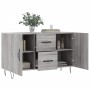 Aparador de madera de ingeniería gris Sonoma 100x36x60 cm